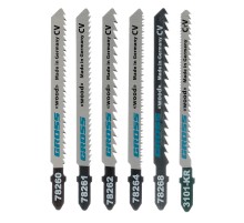 Набор полотен для электролобзика по дереву, 6 шт, Profi, пластиковый кейс Gross