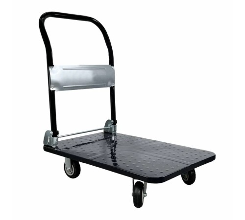 Тележка платформенная 950 кг TOR PH950 (1100х780) со складной ручкой (резиновые колеса 150 мм)