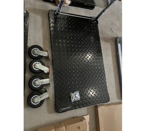 Тележка платформенная 950 кг TOR PH950 (1100х780) со складной ручкой (резиновые колеса 150 мм)