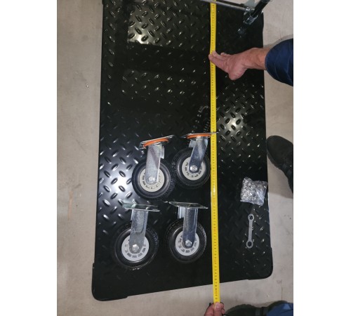 Тележка платформенная 950 кг TOR PH950 (1100х780) со складной ручкой (резиновые колеса 150 мм)