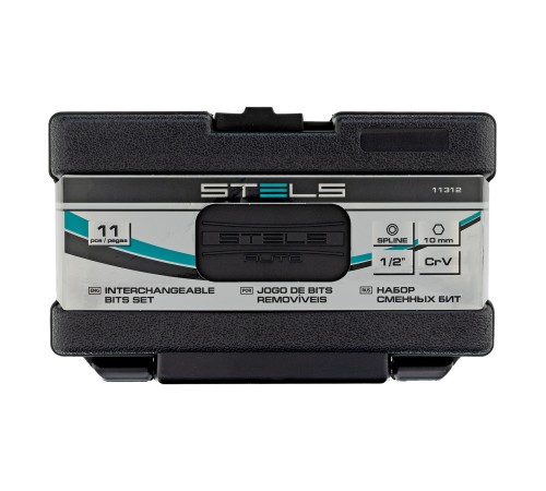 Набор бит SPLINE, шестигранный хвостовик 1/2'', CrV, 10 мм, 11 предметов Stels