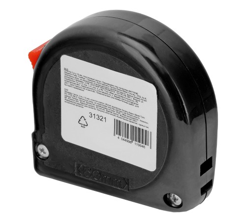 Рулетка строительная 3 м х 13 мм, пластиковый корпус