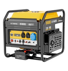 Генератор инверторный GS-7500iFEA, 7,5 кВт, 230 В, открытый корпус, электростартер, ATS DENZEL