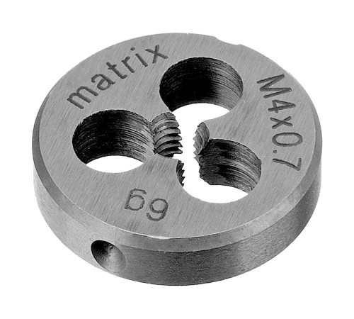 Плашка М4 х 0.7 мм, Р6М5 Matrix Плашка М4 х 0.7 мм, Р6М5 Matrix