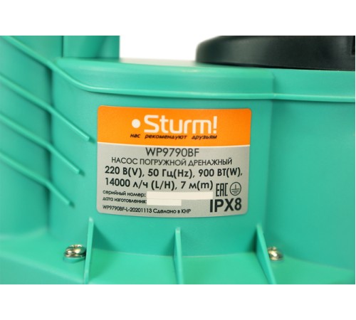 Насос погружной дренажный Sturm! WP9790BF Насос погружной дренажный Sturm! WP9790BF