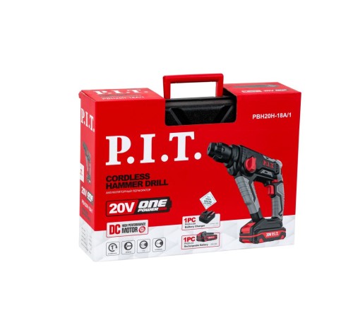 Перфоратор SDS-Plus аккумуляторный P.I.T. PBH20H-18A (1 АКБ, ЗУ)