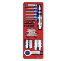 Набор демонтажный с ударной отверткой, ложемент, 24 предмета МАСТАК 5-19424