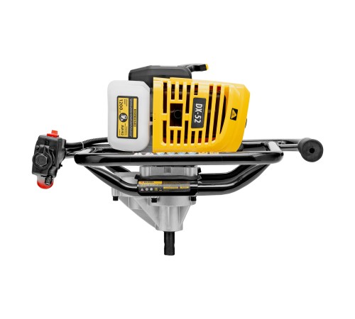 Мотобур DX-52, объём двигателя 52 см3, соединение 20 мм, без шнека Denzel