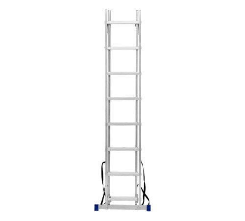 Лестница, 2 х 8 ступеней, алюминиевая, двухсекционная, Сибртех