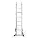 Лестница, 2 х 8 ступеней, алюминиевая, двухсекционная, Сибртех