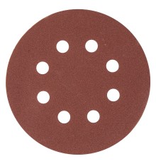 Круг абразивный на ворсовой подложке под "липучку", перфорированный, P 180, 125 мм, 5 шт Matrix