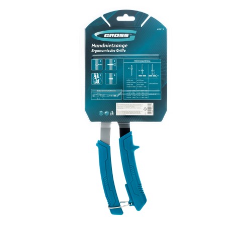 Заклепочник ручной, 260 мм, заклепки 2,4-3,2-4,0-4,8 мм Gross