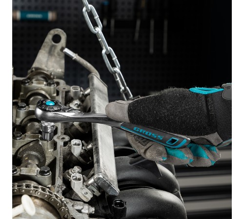 Набор торцевых головок, трещотка 120 зубьев, 12 предметов, 3/8