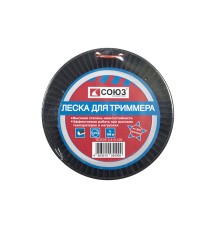 Леска для триммера, d=2.4 мм, l=100 м, КРУГ, оранжевый БАБИНА, СОЮЗ