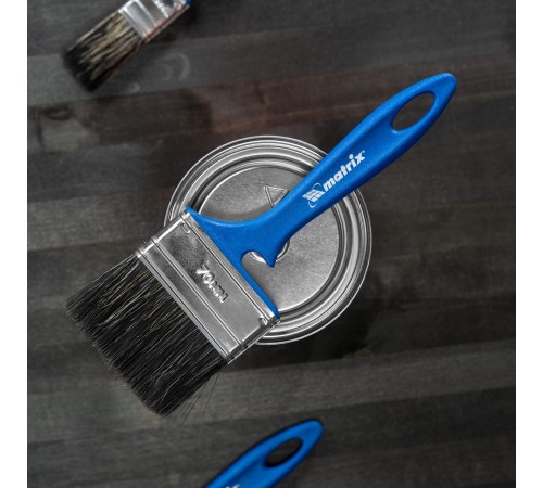 Кисть флейцевая для водных красок, 70 x 12 мм, смешанная щетина, пластиковая рукоятка, Matrix