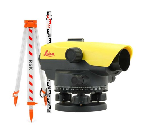 Комплект оптический нивелир Leica NA 520  с поверкой штатив рейка - 3 в 1 Комплект оптический нивелир Leica NA 520  с поверкой штатив рейка - 3 в 1