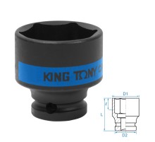 Головка торцевая ударная шестигранная 1/2", 37 мм KING TONY 453537M
