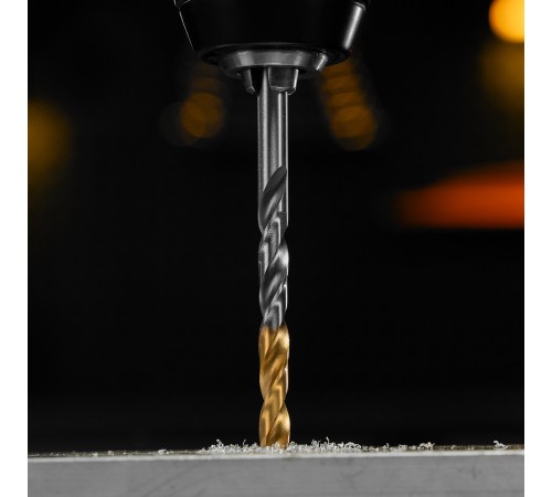 Сверло спиральное по металлу 6 x 93 мм, Р6М5, Golden Tip  Denzel