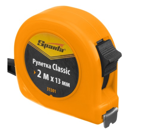 Рулетка Classic,2 м х 13 мм,пластиковый корпус Sparta Рулетка Classic,2 м х 13 мм,пластиковый корпус Sparta