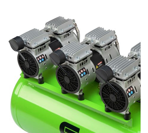 Компрессор безмаслянный малошумный МБ 2250/100, 2250 Вт, 100л, 400 л/мин// Сибртех