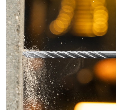 Бур по бетону, цельная крестовая пластина, 6x165 мм, SDS PLUS Denzel