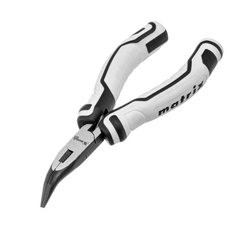 Длинногубцы Mini, 125 мм, изогнутые, авторазжим, Pro Matrix