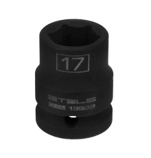 Головка ударная шестигранная, 17 мм, 1/2, CrMo Stels