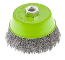 Щетка для УШМ, 100 мм, М14, "чашка", витая проволока Сибртех