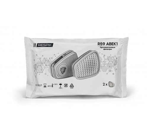 Фильтр противогазовый RESPIK® R59 А1В1Е1К1 (2 шт) Фильтр противогазовый RESPIK® R59 А1В1Е1К1 (2 шт)