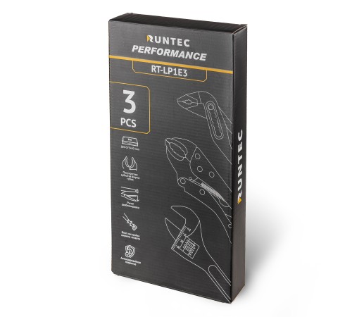 RUNTEC RT-LP1E3 Набор ручных инструментов RUNTEC клещи зажимные, клещи переставные, ключ разводной в ложементе EVA, 3 предмета RUNTEC RT-LP1E3 Набор ручных инструментов RUNTEC клещи зажимные, клещи переставные, ключ разводной в ложементе EVA, 3 предмета