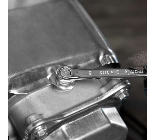 Набор ключей комбинированных, 6-22 мм, 12 шт, CrV, полированный хром Matrix