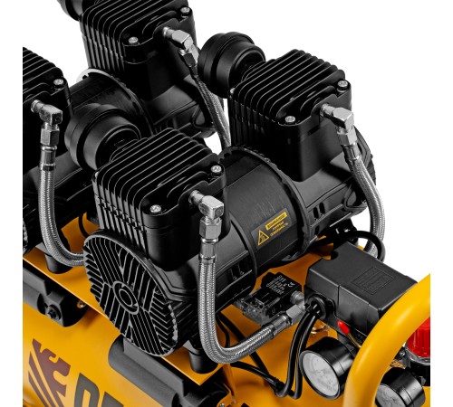 Компрессор безмасл. малошумный DLP -3000/50, 3 кВт, 2х1,5 кВт,50 л, 2850 об/мин,500 л/мин Denzel