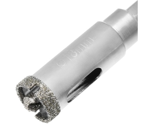 Сверло алмазное по керамограниту, 18 х 67 мм, трехгранный хвостовик Matrix