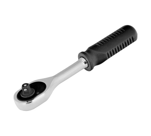 Ключ-трещотка 1/4", 45 зубьев, с быстрым сбросом, CrV, хром Сибртех