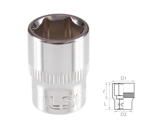 Головка торцевая стандартная шестигранная 3/8", 15 мм TOLSEN TT16315 Головка торцевая стандартная шестигранная 3/8", 15 мм TOLSEN TT16315