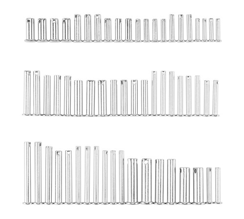 Набор штифтов с головкой и отверстием под шплинт, 60 предметов Сибртех