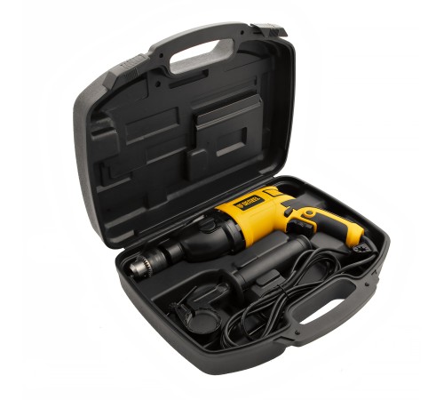 Дрель ударная ID-1050-2, 1050 Вт, 0-3000/0-1100 об/мин, 0-48000/0-17600 уд/мин, 2 скорости Denzel