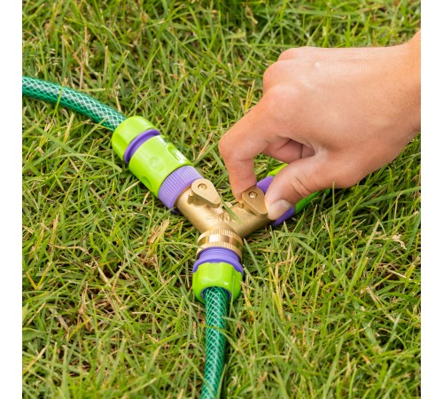 Разветвитель двухканальный, регулируемый, внешняя и внутренняя резьба 3/4, латунный Palisad