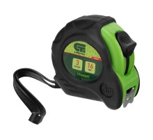 Рулетка Графит,обрезиненный корпус,амортизатор,3 м х 16 мм Сибртех