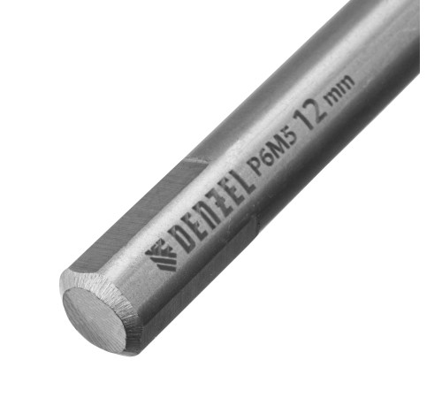 Сверло спиральное по металлу 12 x 205 мм, Р6М5, Golden Tip, удлиненное Denzel