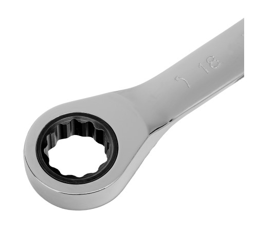 Ключ накидной трещоточный, 18 х 19 мм, CrV, зеркальный хром Matrix Professional