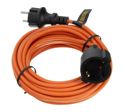 Удлинитель-шнур силовой Garden Series, ПВС, 10м, 1 розетка, 3 x 1 мм, Denzel