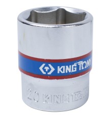 Головка торцевая стандартная шестигранная 3/8", 20 мм KING TONY 333520M Головка торцевая стандартная шестигранная 3/8", 20 мм KING TONY 333520M
