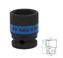 Головка торцевая ударная шестигранная 1/2", 23 мм KING TONY 453523M