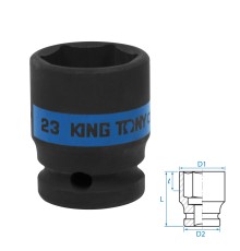 Головка торцевая ударная шестигранная 1/2", 23 мм KING TONY 453523M
