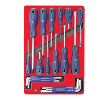 Набор отверток, шестигранников и Torx, ложемент, 28 предметов МАСТАК 5-40627 Набор отверток, шестигранников и Torx, ложемент, 28 предметов МАСТАК 5-40627