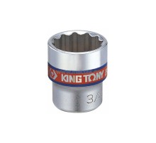 Головка торцевая стандартная двенадцатигранная 3/8", 3/8", дюймовая KING TONY 333012S Головка торцевая стандартная двенадцатигранная 3/8", 3/8", дюймовая KING TONY 333012S