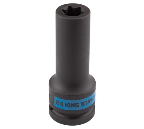 Головка торцевая ударная глубокая TORX Е-стандарт 3/4", E24, L = 110 мм KING TONY 647524M Головка торцевая ударная глубокая TORX Е-стандарт 3/4", E24, L = 110 мм KING TONY 647524M