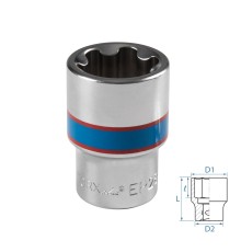 Головка торцевая TORX Plus 1/2", EP28, L = 45 мм KING TONY 433E28M