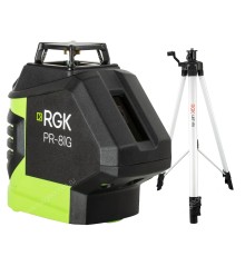 Комплект: лазерный уровень RGK PR-81G + штатив RGK LET-170 Комплект: лазерный уровень RGK PR-81G + штатив RGK LET-170